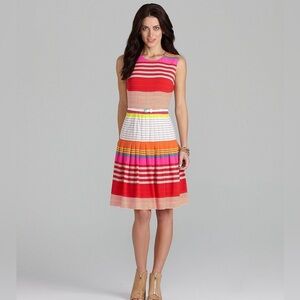 Calvin Klein - Bright Stripes Dress. ***missing belt. Size 2. Fits big